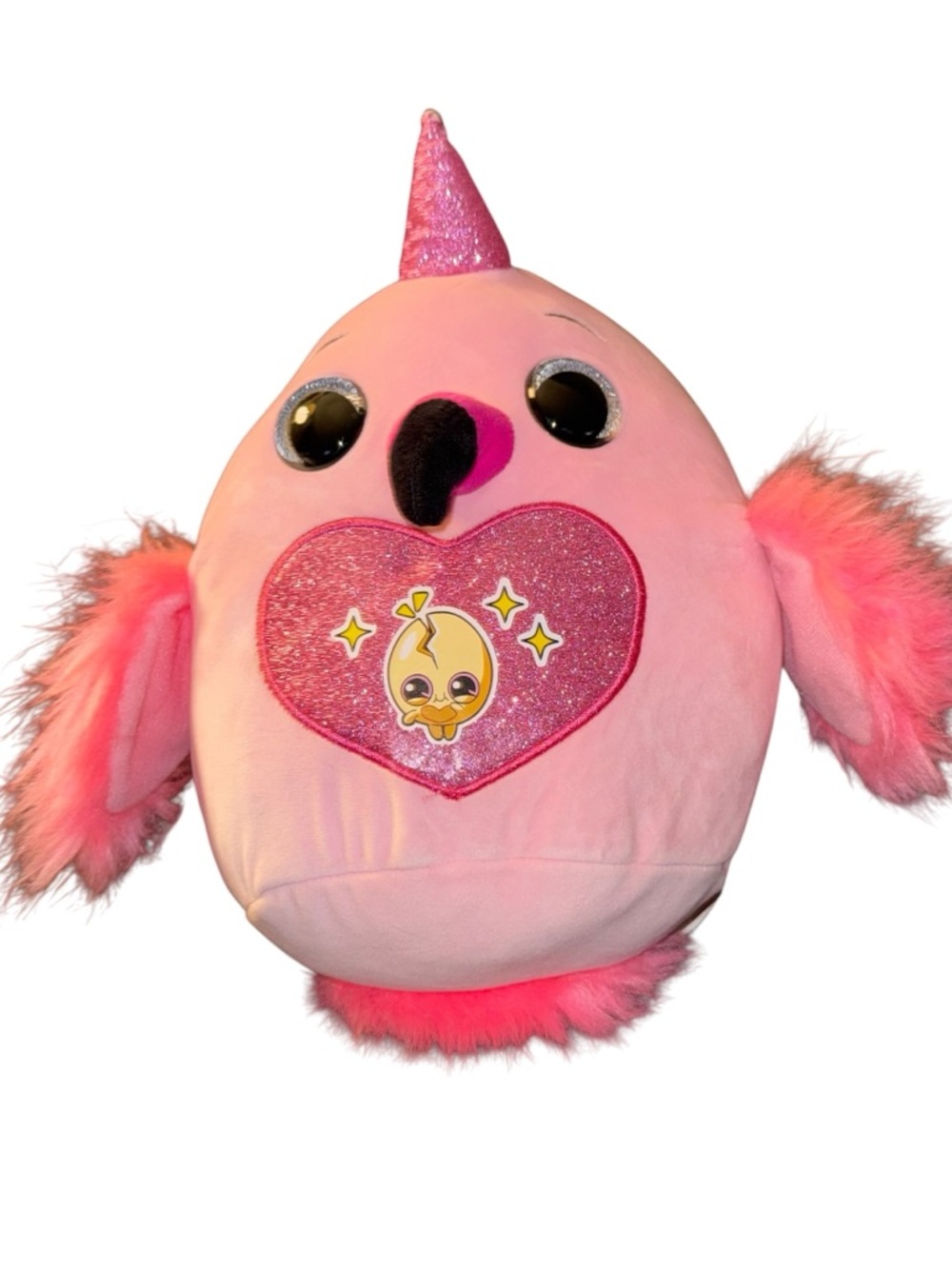 ZURU Rainbocorns Pink Plush Glitter Heart Stuffed Animal 15” Cute Toy Gift